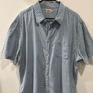 Faherty Light Blue Geometric Button Down Shirt